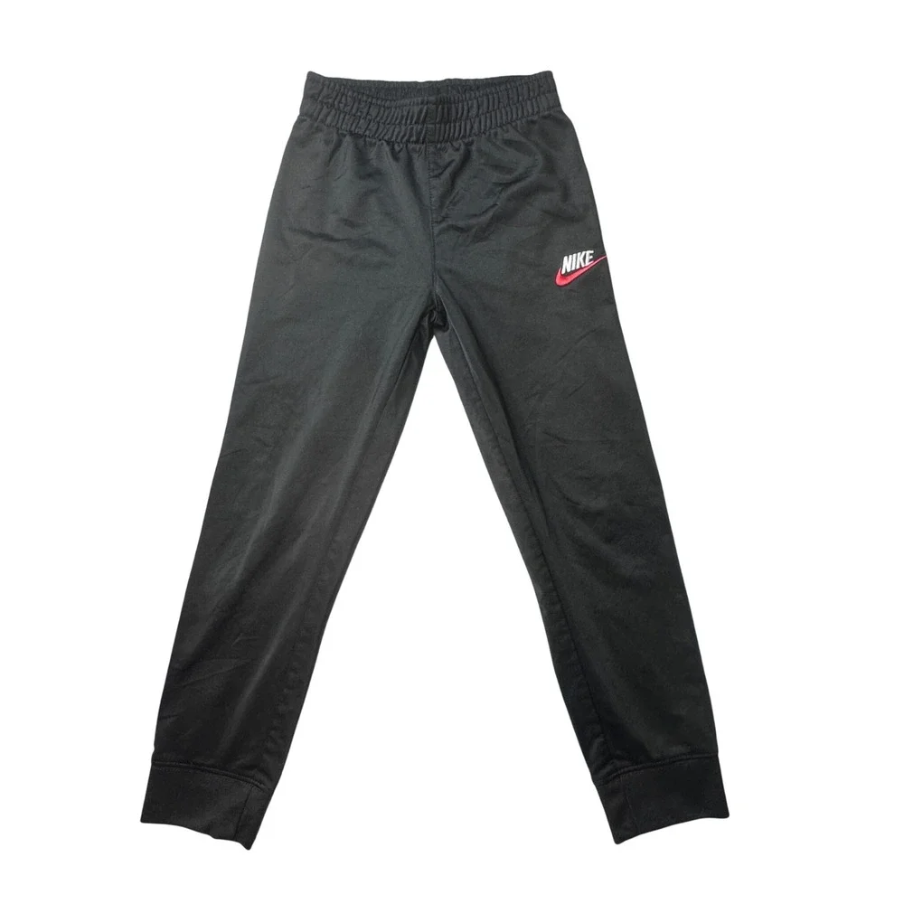 Nike Joggers Kids Size 6 H204-R1N Black Futura Logo Training Track Pants